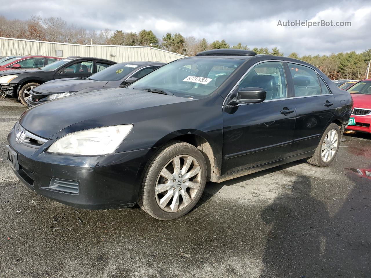 2007 Honda Accord Ex Черный vin: 1HGCM66557A020435