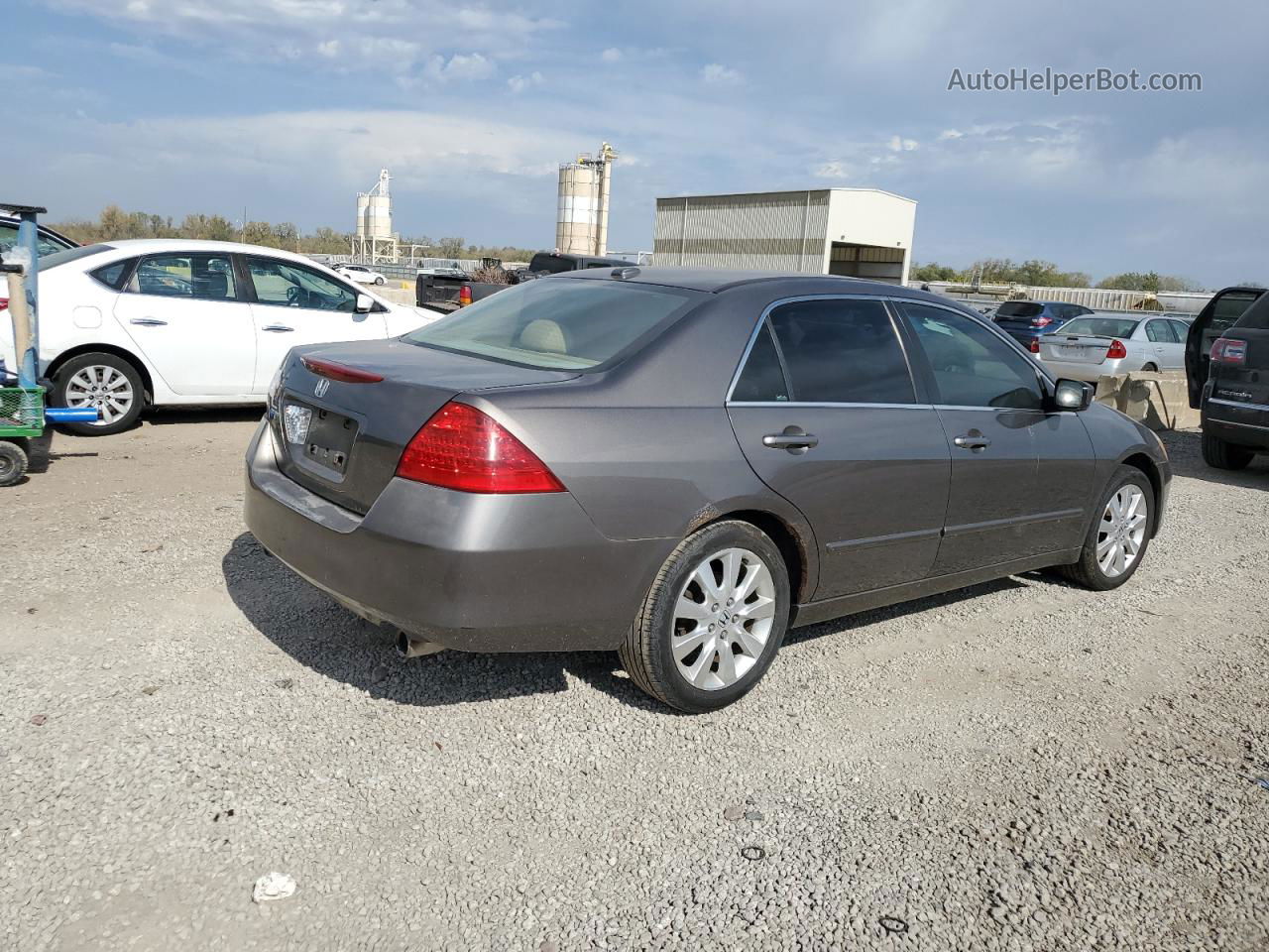 2007 Honda Accord Ex Серый vin: 1HGCM66557A046310