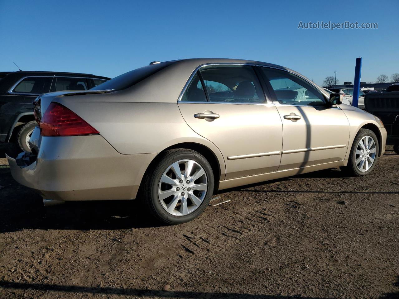 2007 Honda Accord Ex Tan vin: 1HGCM66557A062569