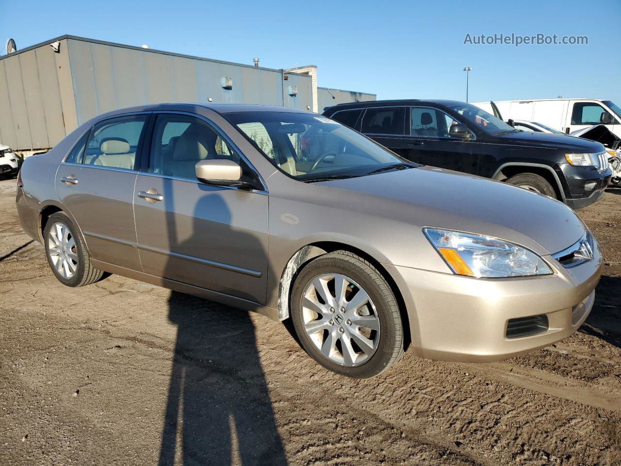 2007 Honda Accord Ex Tan vin: 1HGCM66557A062569