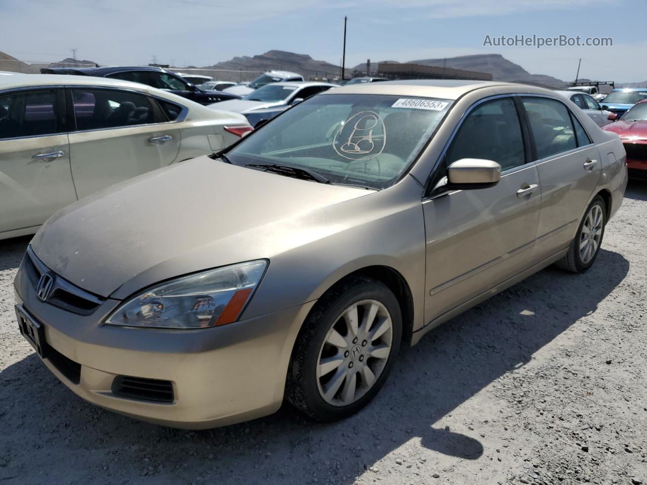 2007 Honda Accord Ex Tan vin: 1HGCM66567A011565