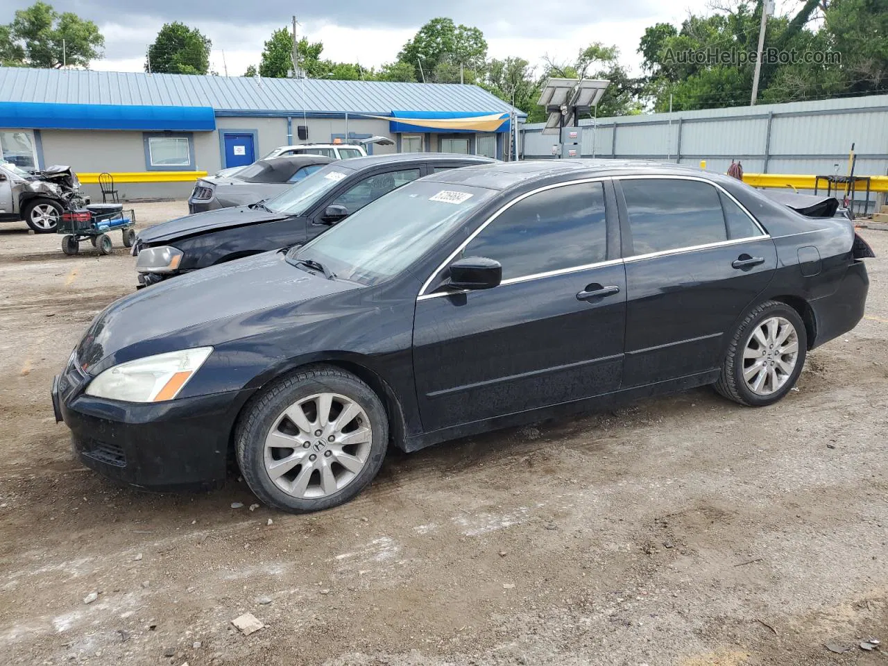 2007 Honda Accord Ex Black vin: 1HGCM66567A062080