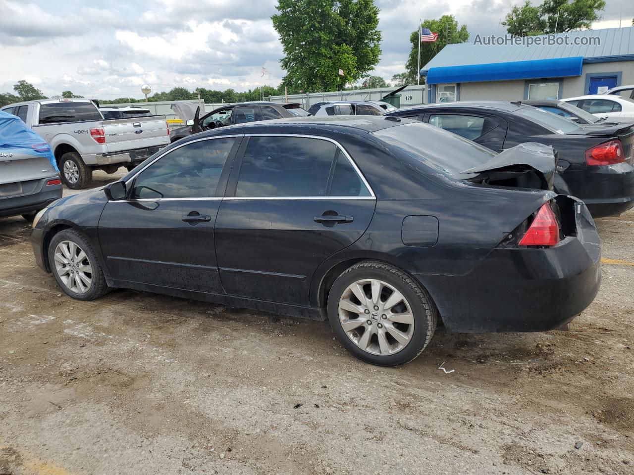 2007 Honda Accord Ex Black vin: 1HGCM66567A062080