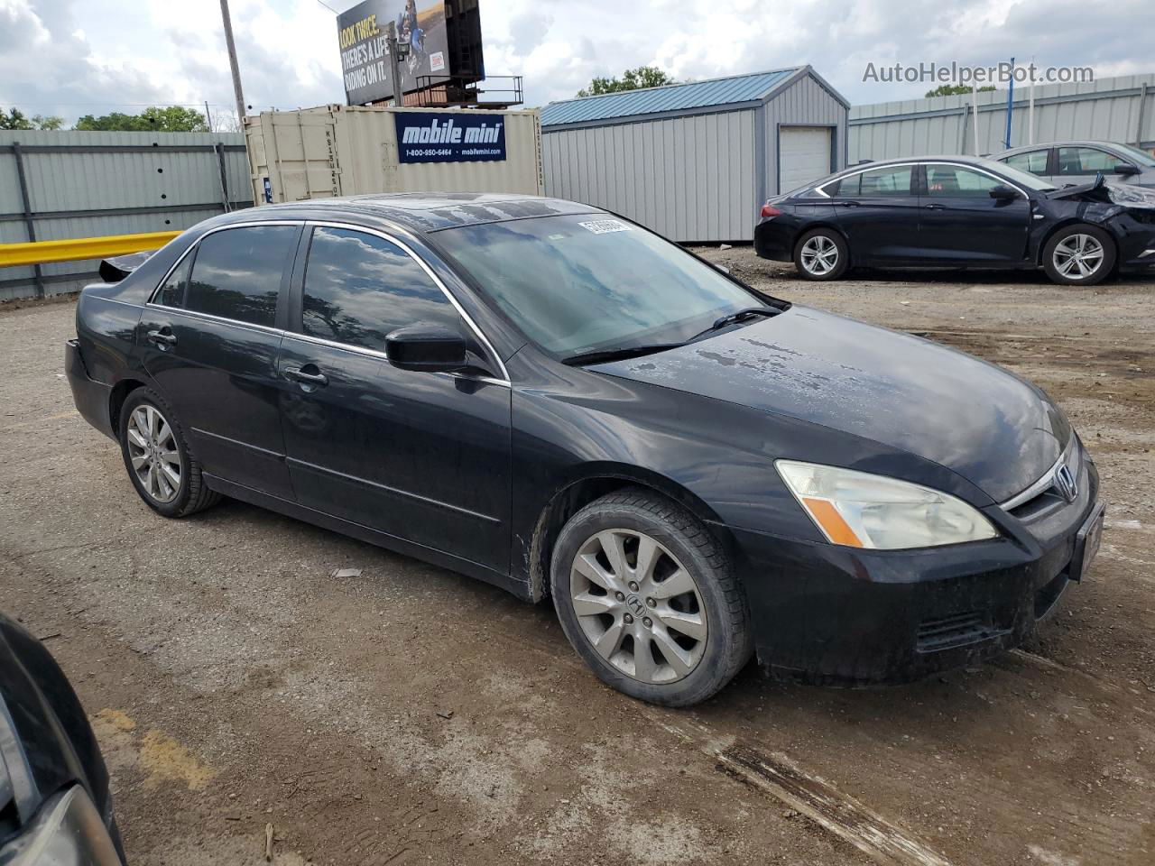 2007 Honda Accord Ex Черный vin: 1HGCM66567A062080