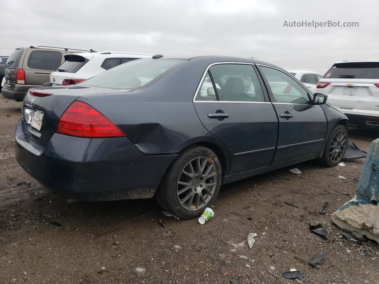 2007 Honda Accord Ex Gray vin: 1HGCM66577A002115