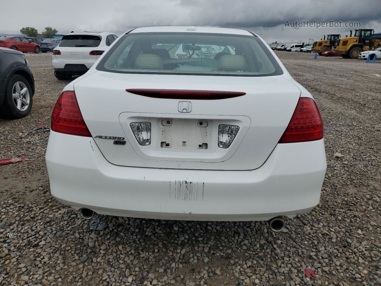 2007 Honda Accord Ex White vin: 1HGCM66577A029198