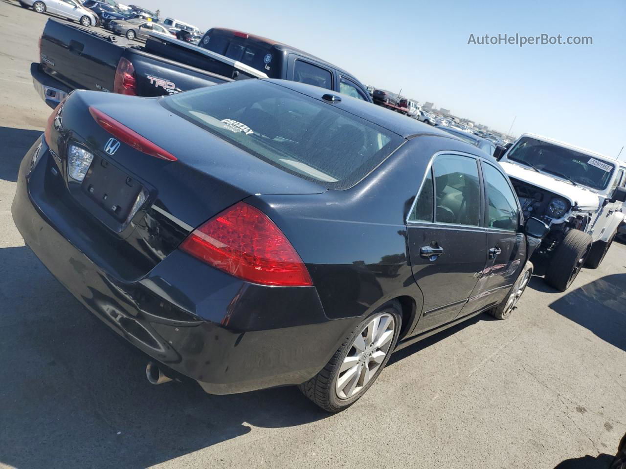 2007 Honda Accord Ex Black vin: 1HGCM66577A058944