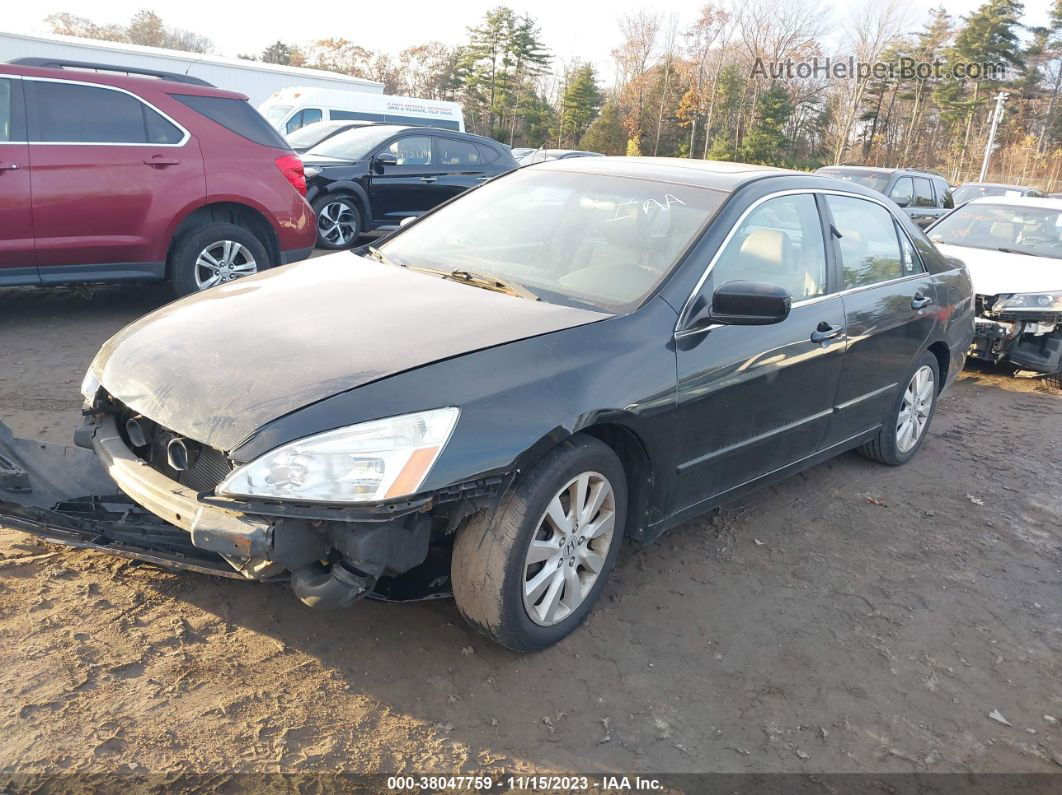 2007 Honda Accord Sdn Ex-l Black vin: 1HGCM66577A102120