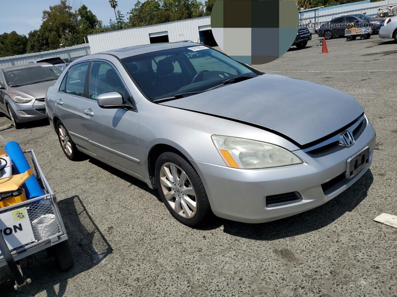 2007 Honda Accord Ex Silver vin: 1HGCM66587A001443