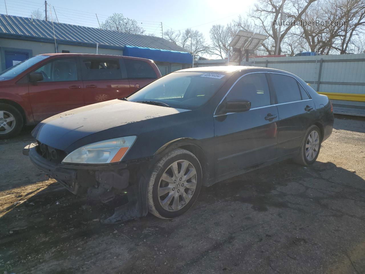 2007 Honda Accord Ex Black vin: 1HGCM66587A030702