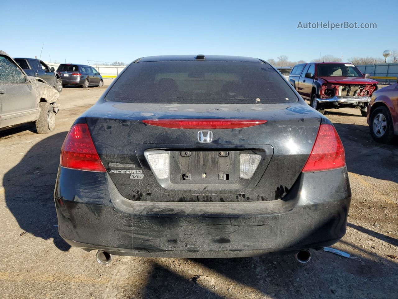 2007 Honda Accord Ex Black vin: 1HGCM66587A030702