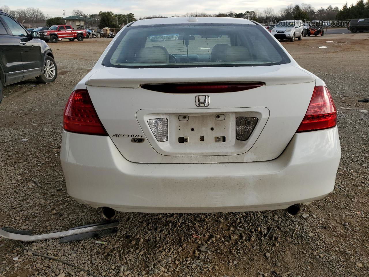 2007 Honda Accord Ex White vin: 1HGCM66587A073033