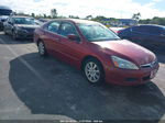 2007 Honda Accord 3.0 Ex Red vin: 1HGCM66587A086297