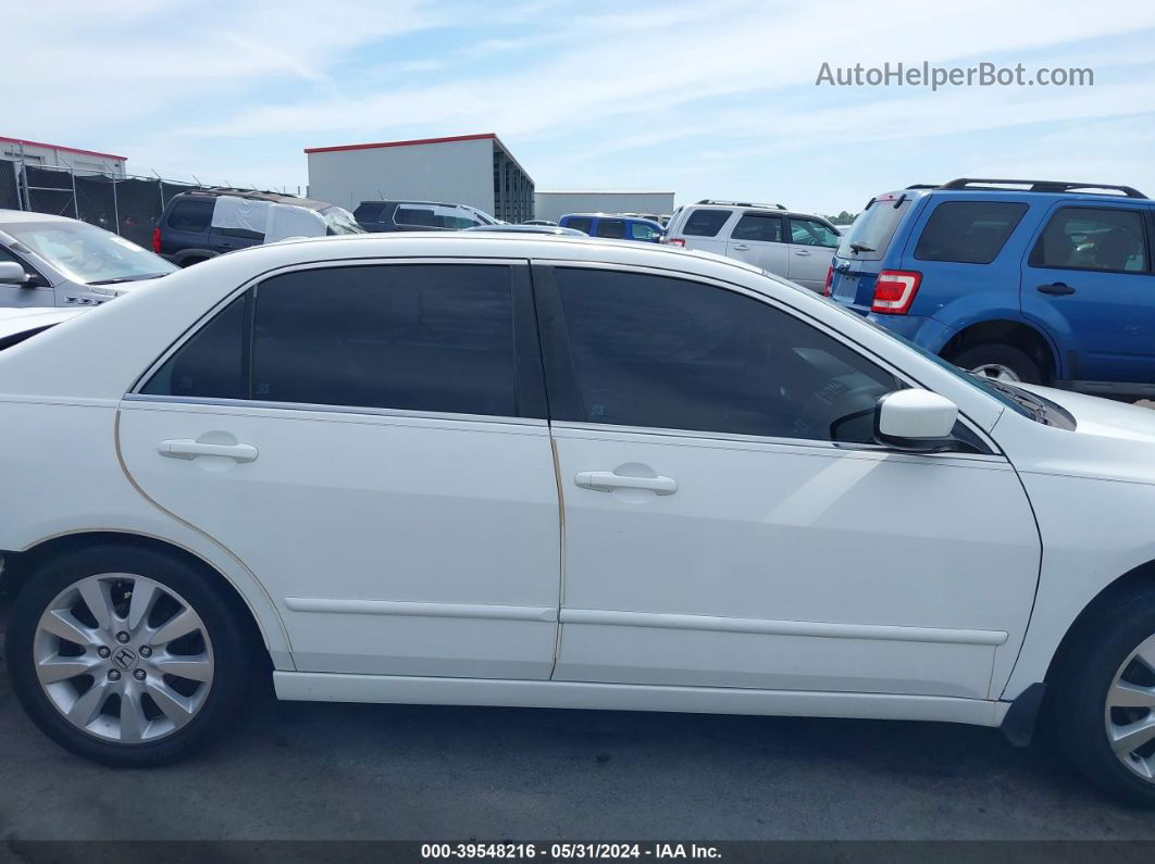 2007 Honda Accord 3.0 Ex White vin: 1HGCM665X7A006109