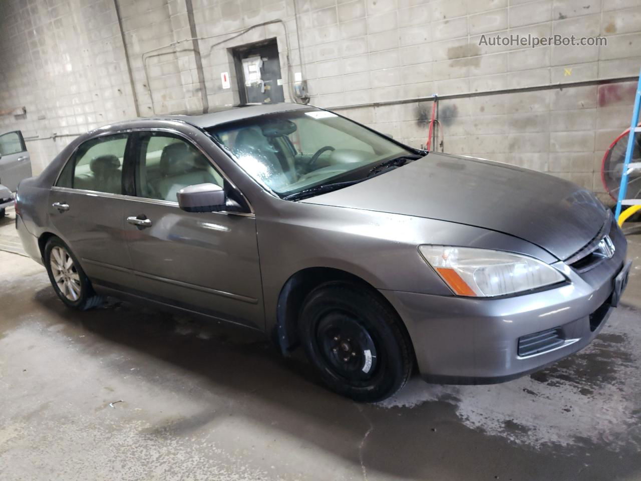 2007 Honda Accord Ex Silver vin: 1HGCM665X7A055634