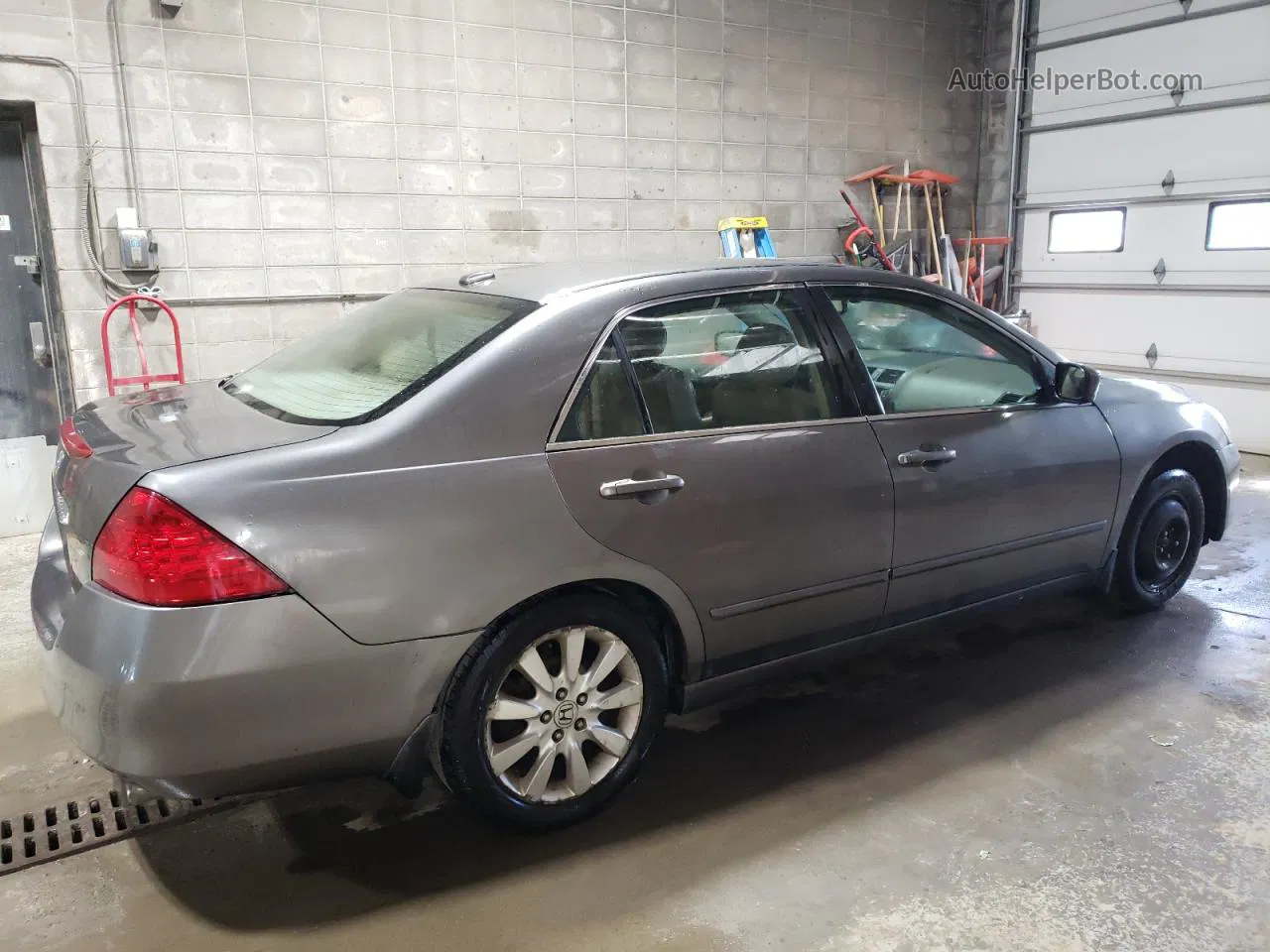 2007 Honda Accord Ex Silver vin: 1HGCM665X7A055634