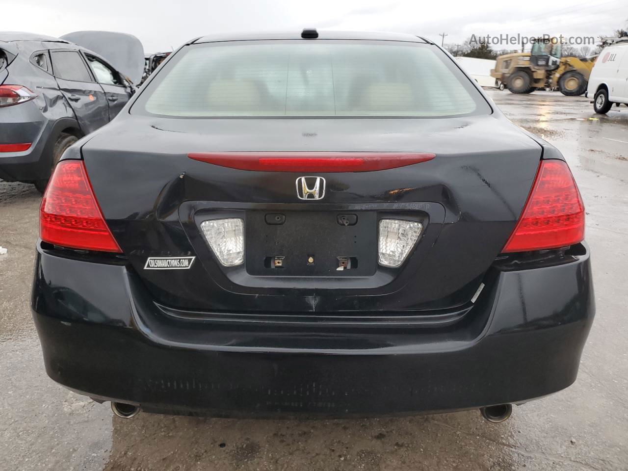 2007 Honda Accord Ex Black vin: 1HGCM665X7A063667