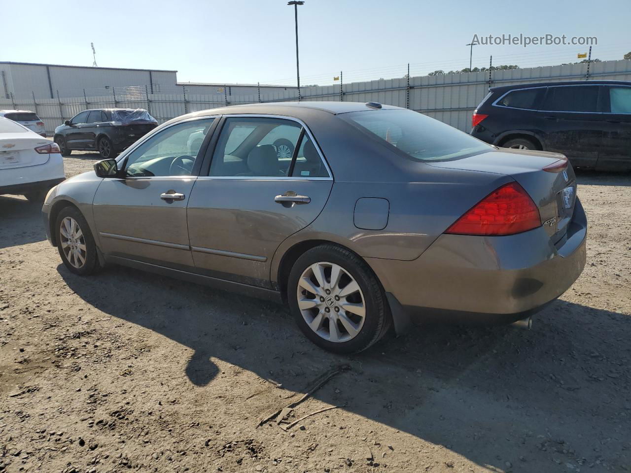 2007 Honda Accord Ex Gray vin: 1HGCM665X7A076564