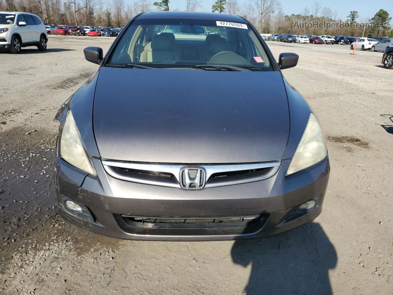 2007 Honda Accord Ex Gray vin: 1HGCM665X7A076564