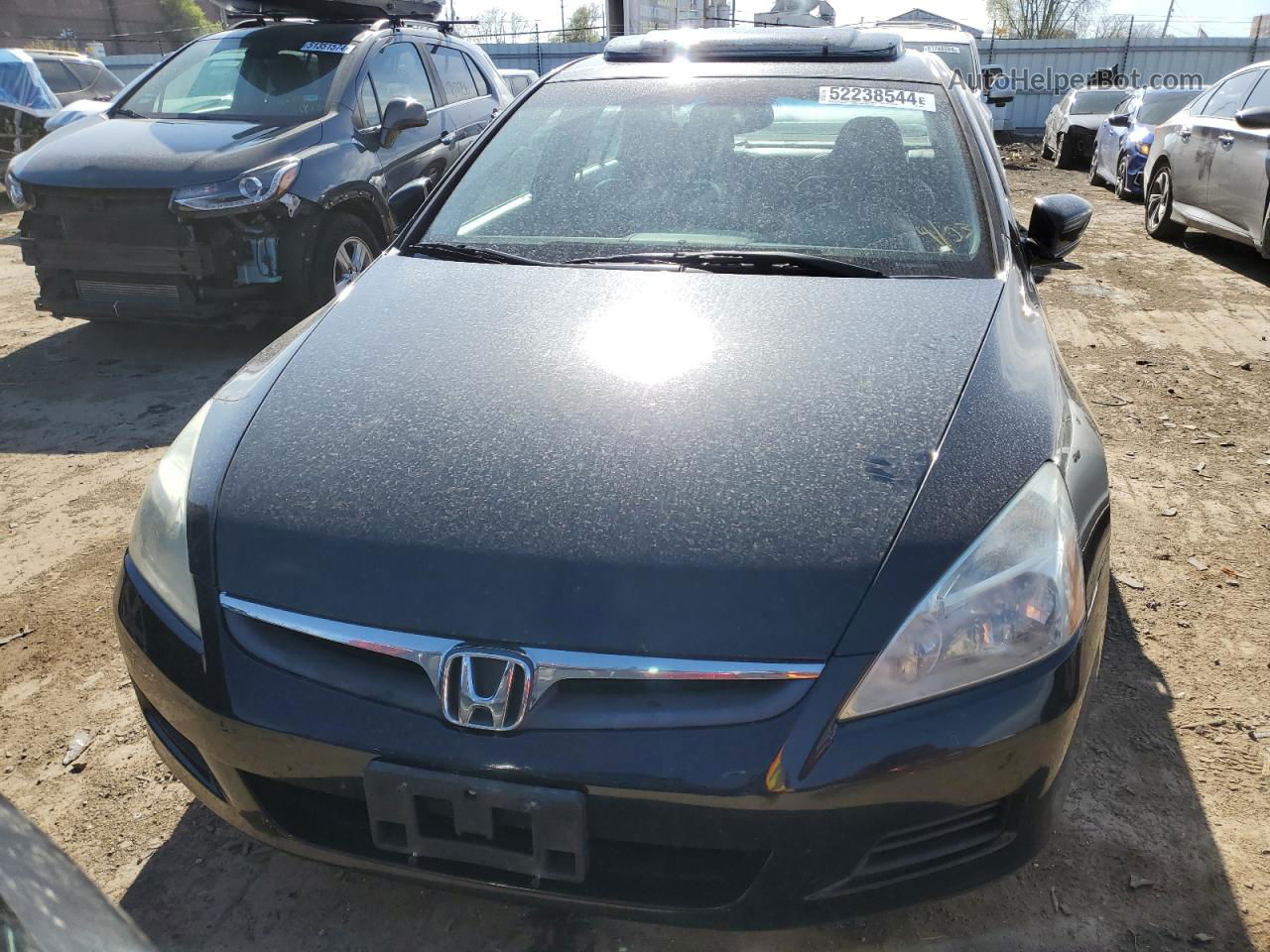 2007 Honda Accord Ex Black vin: 1HGCM665X7A084860