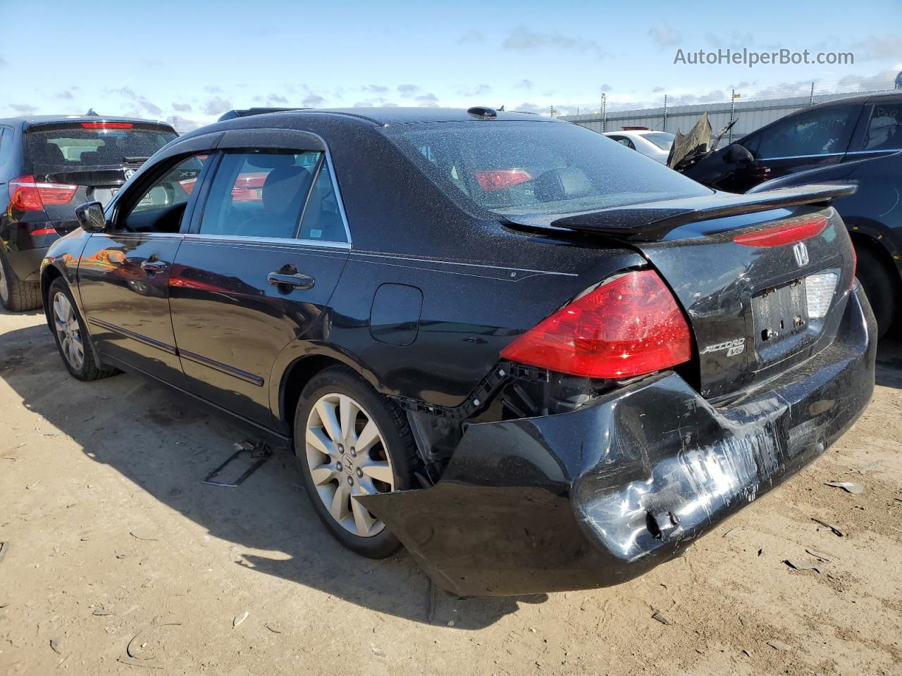 2007 Honda Accord Ex Black vin: 1HGCM665X7A084860