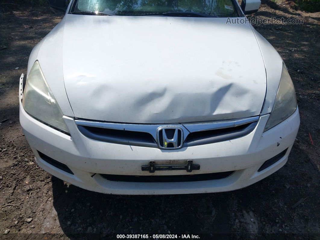 2007 Honda Accord 3.0 Ex White vin: 1HGCM665X7A093476