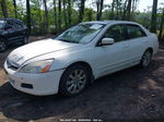 2007 Honda Accord 3.0 Ex White vin: 1HGCM665X7A093476