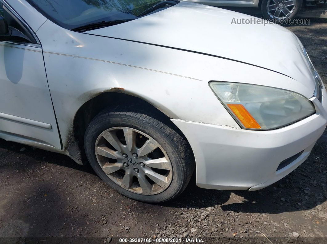 2007 Honda Accord 3.0 Ex White vin: 1HGCM665X7A093476