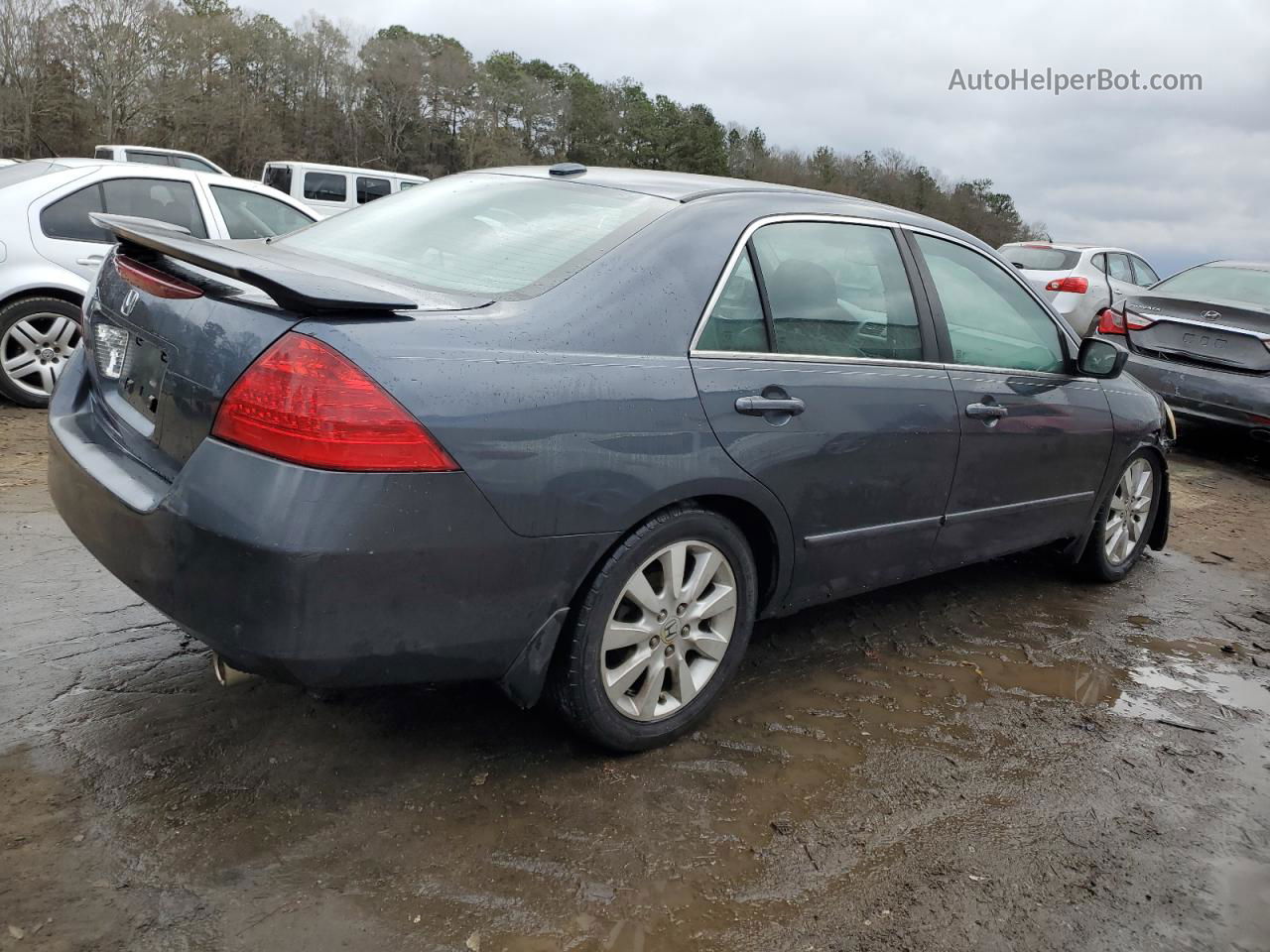 2007 Honda Accord Ex Синий vin: 1HGCM665X7A100331