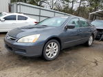 2007 Honda Accord Ex Синий vin: 1HGCM665X7A100331