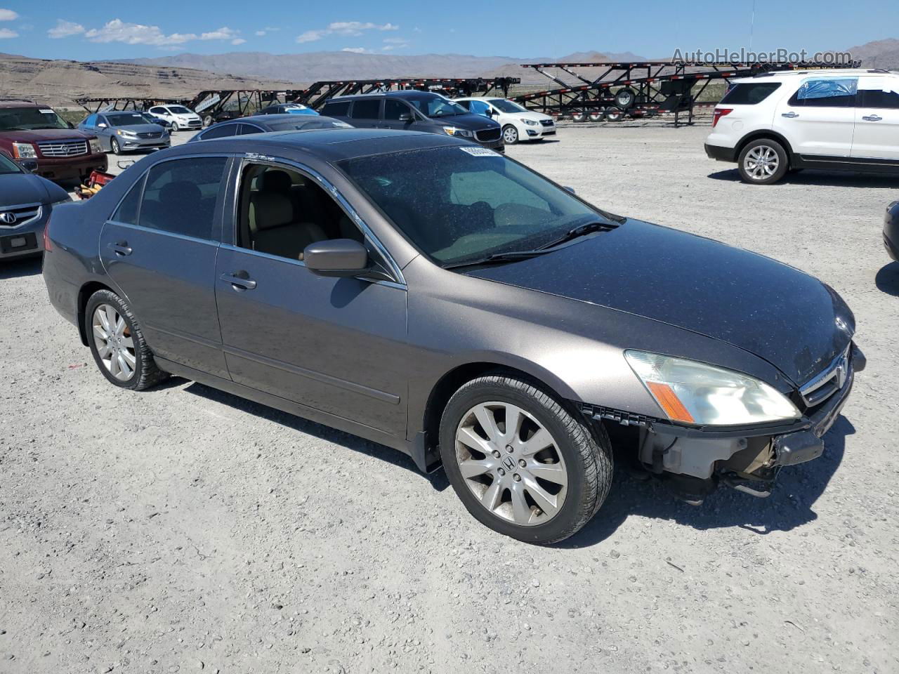 2007 Honda Accord Ex Серебряный vin: 1HGCM66817A017557