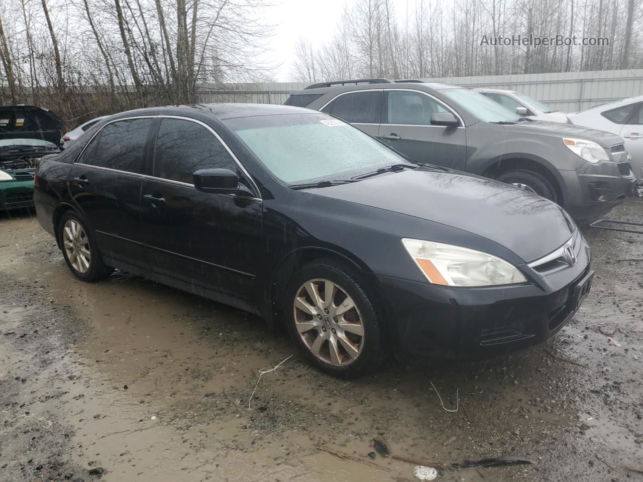 2007 Honda Accord Ex Black vin: 1HGCM66827A007166