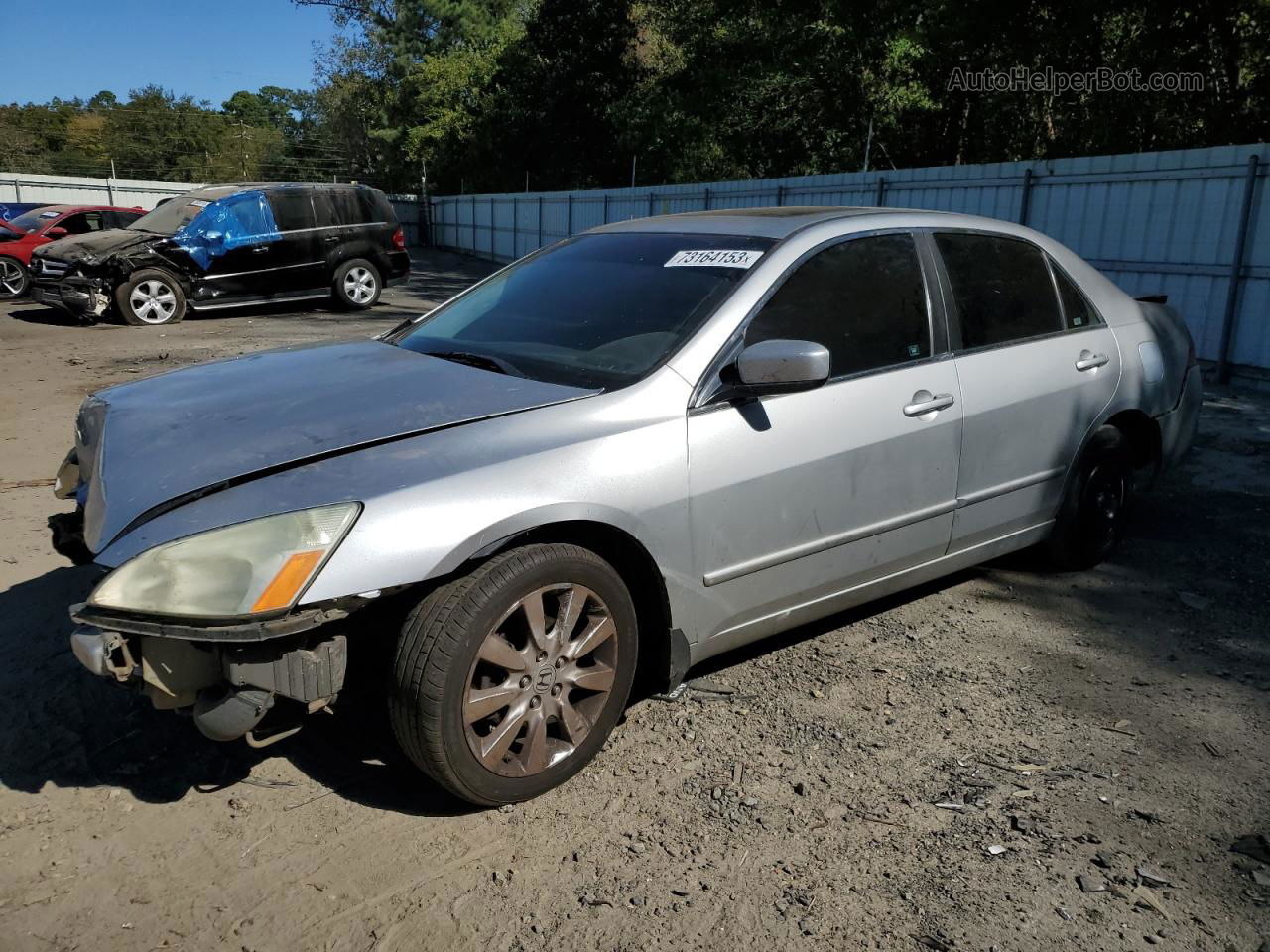 2007 Honda Accord Ex Silver vin: 1HGCM66837A065268