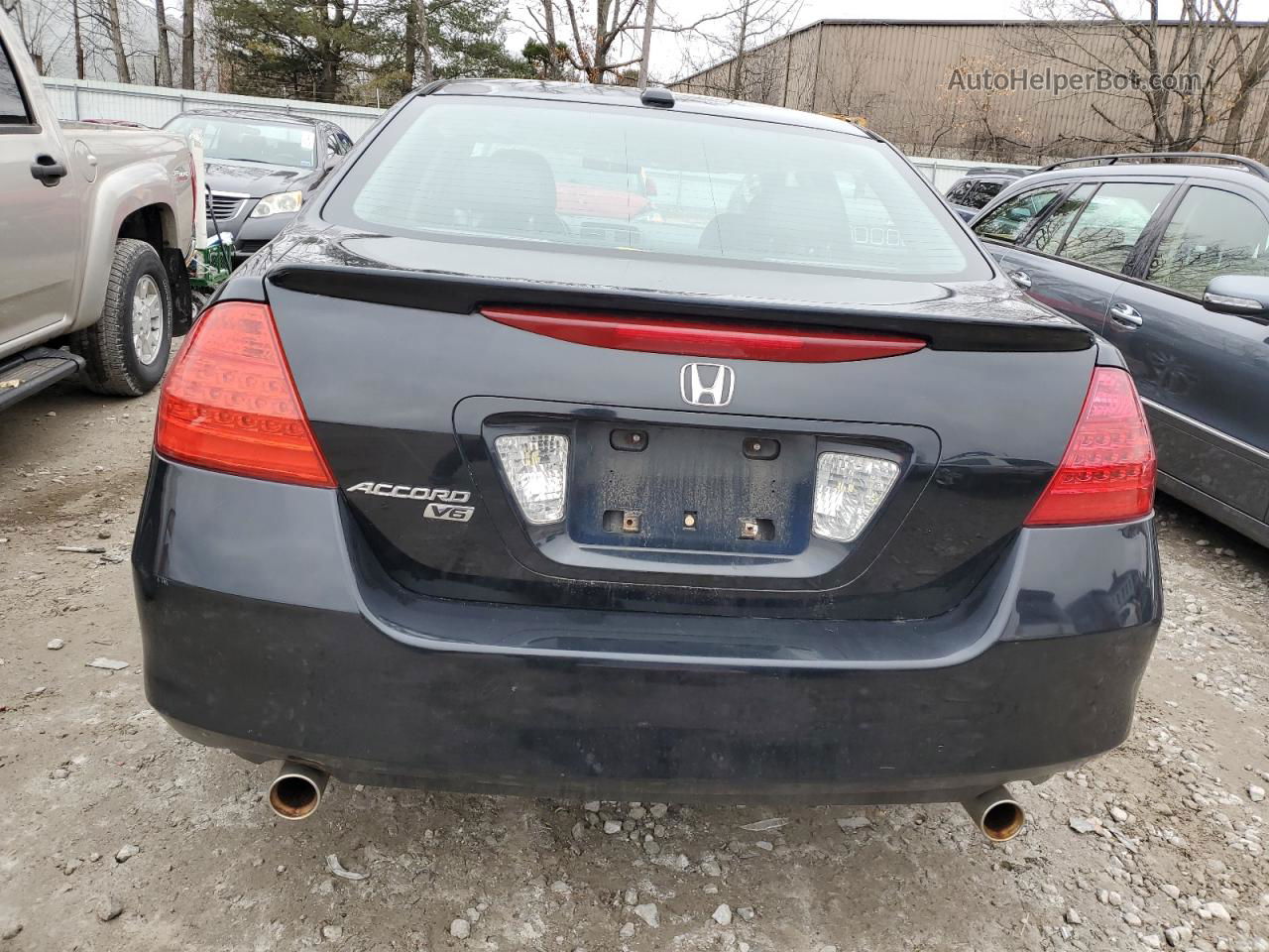 2007 Honda Accord Ex Black vin: 1HGCM66857A024379