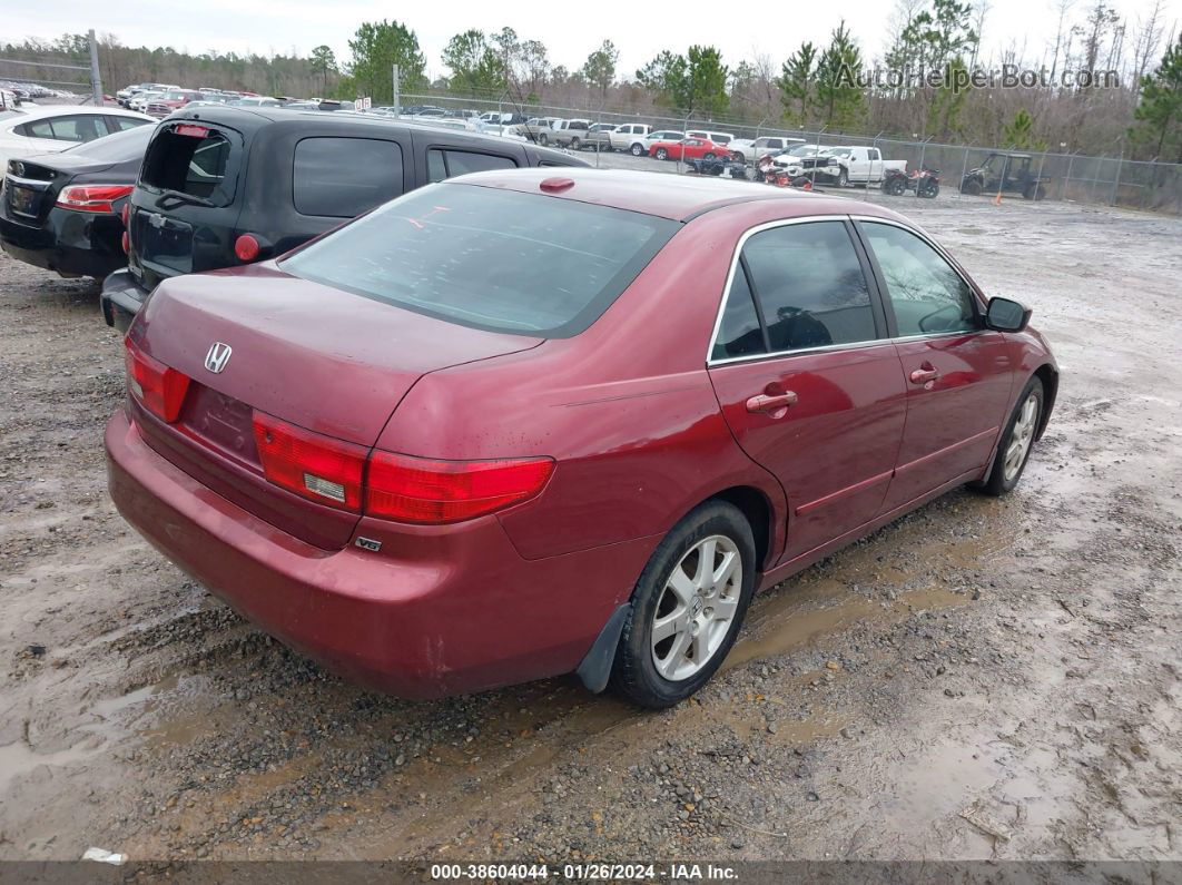 2005 Honda Accord 3.0 Ex Maroon vin: 1HGCM66875A077663