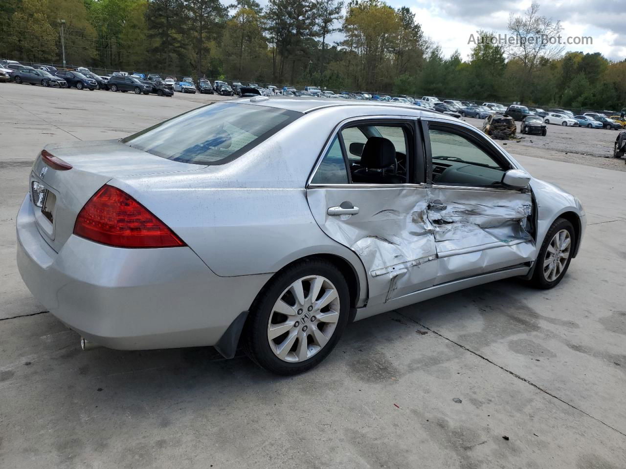 2007 Honda Accord Ex Silver vin: 1HGCM66877A098600