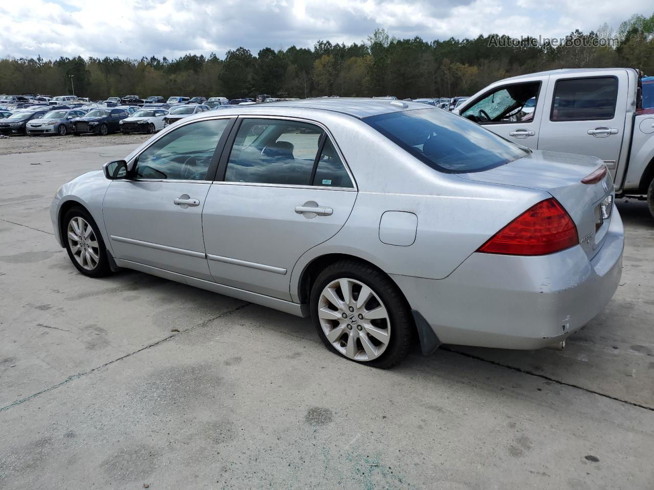 2007 Honda Accord Ex Silver vin: 1HGCM66877A098600