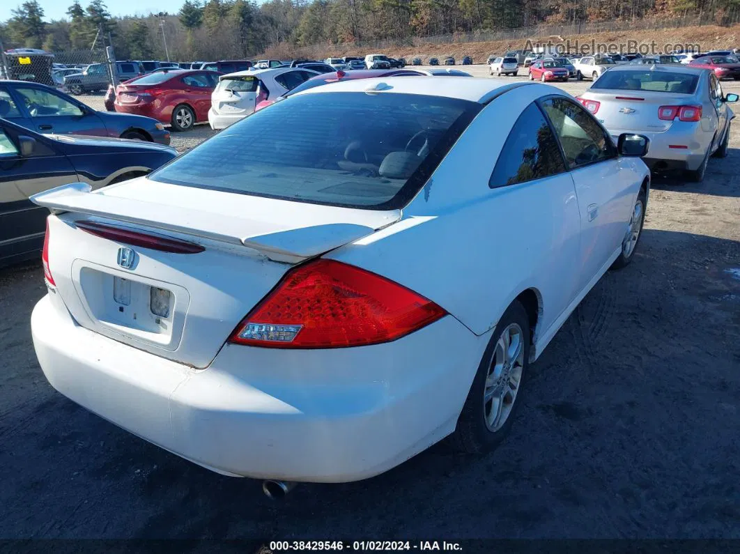 2007 Honda Accord 2.4 Ex White vin: 1HGCM71607A004777