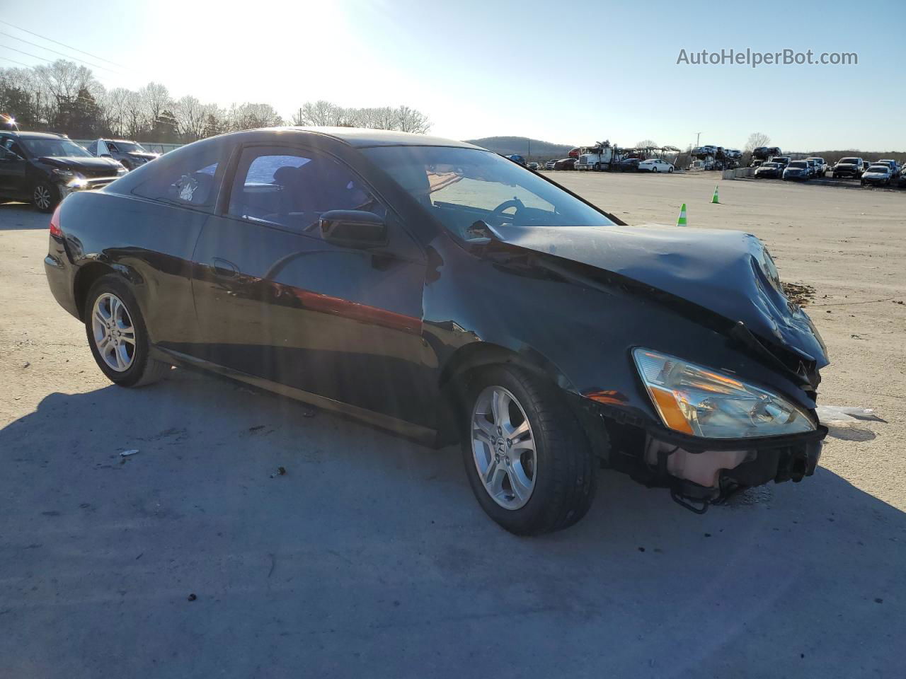 2007 Honda Accord Lx Black vin: 1HGCM72317A008681