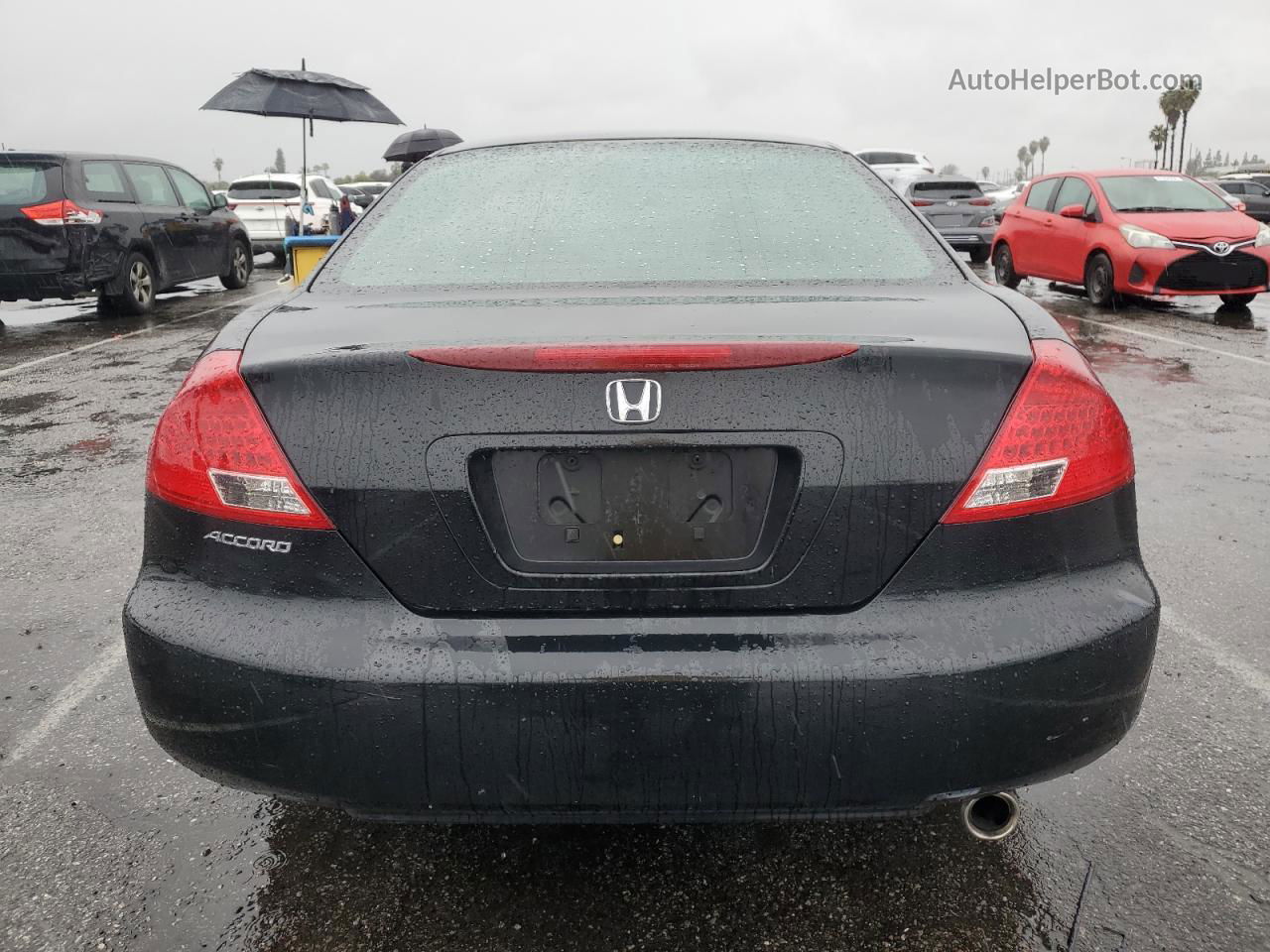 2007 Honda Accord Lx Black vin: 1HGCM72337A007483