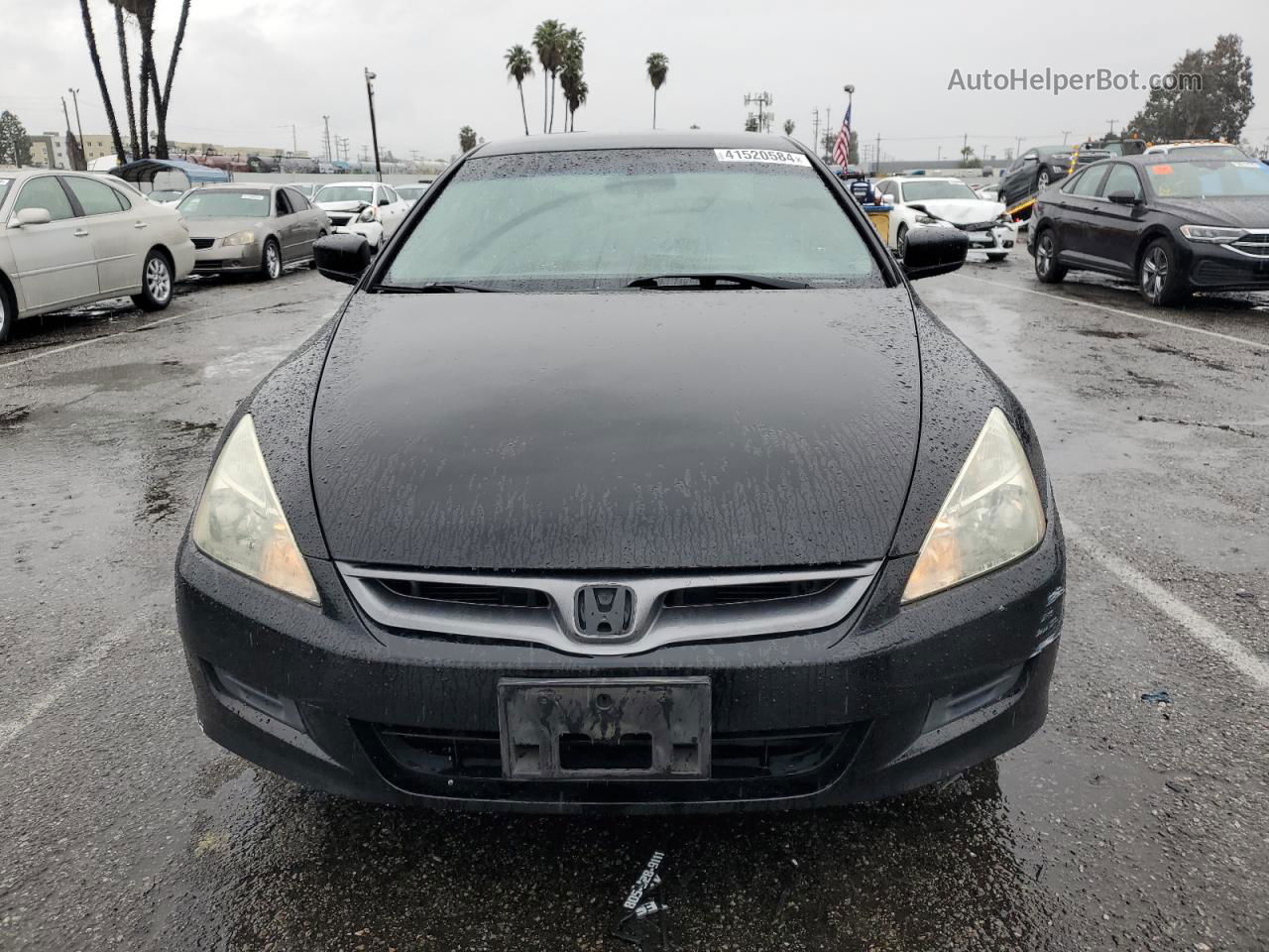 2007 Honda Accord Lx Black vin: 1HGCM72337A007483