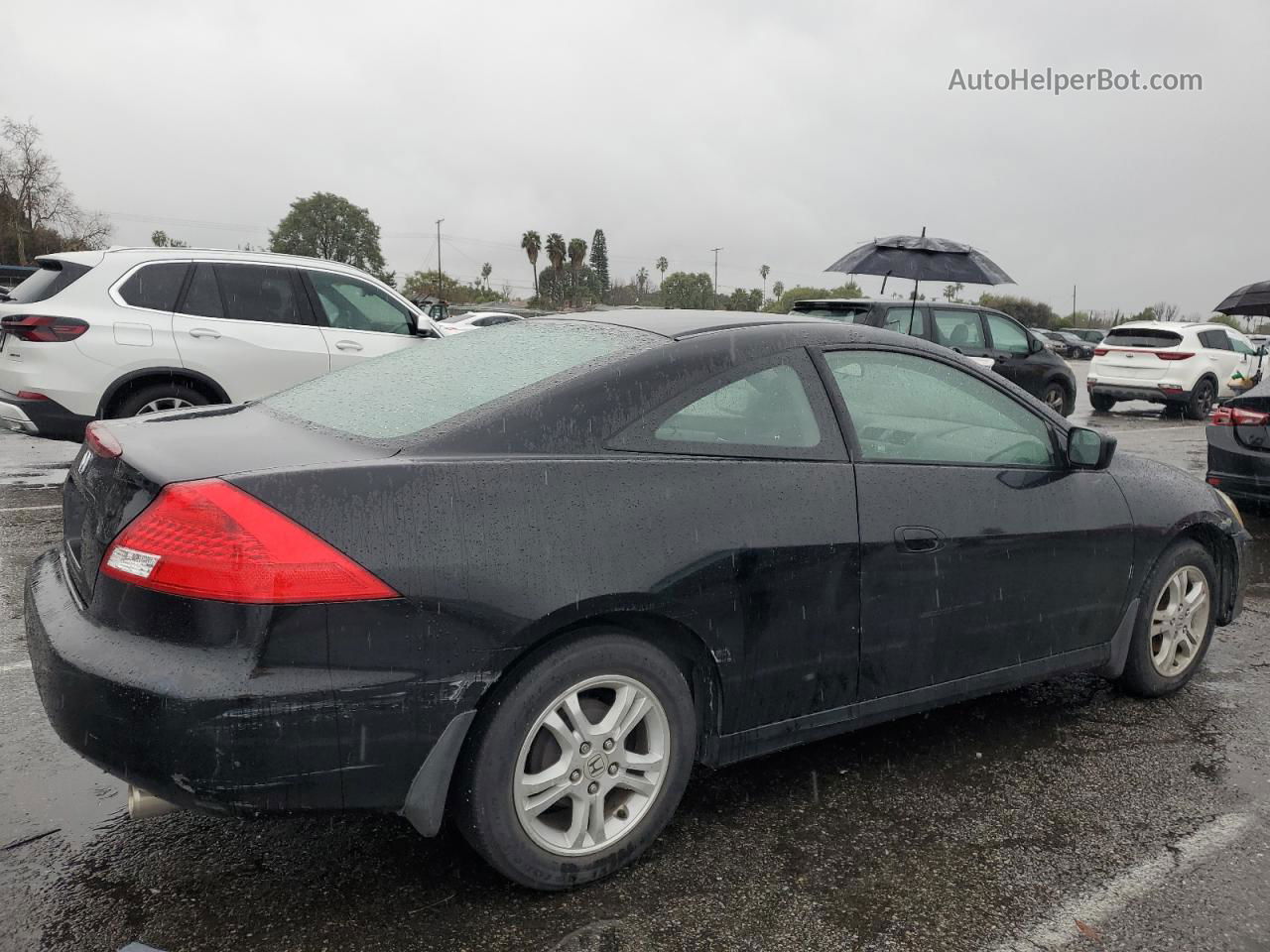 2007 Honda Accord Lx Black vin: 1HGCM72337A007483