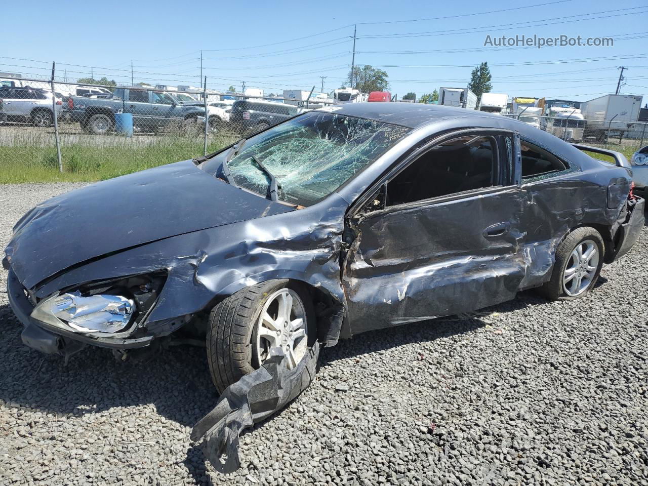 2007 Honda Accord Lx Gray vin: 1HGCM72337A023098