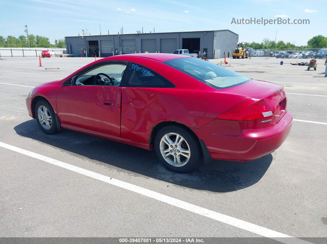 2007 Honda Accord 2.4 Lx Red vin: 1HGCM72367A016050