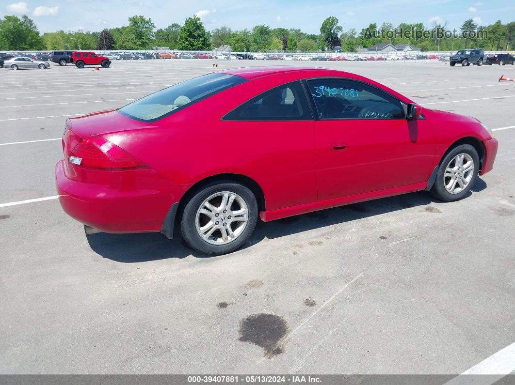 2007 Honda Accord 2.4 Lx Red vin: 1HGCM72367A016050