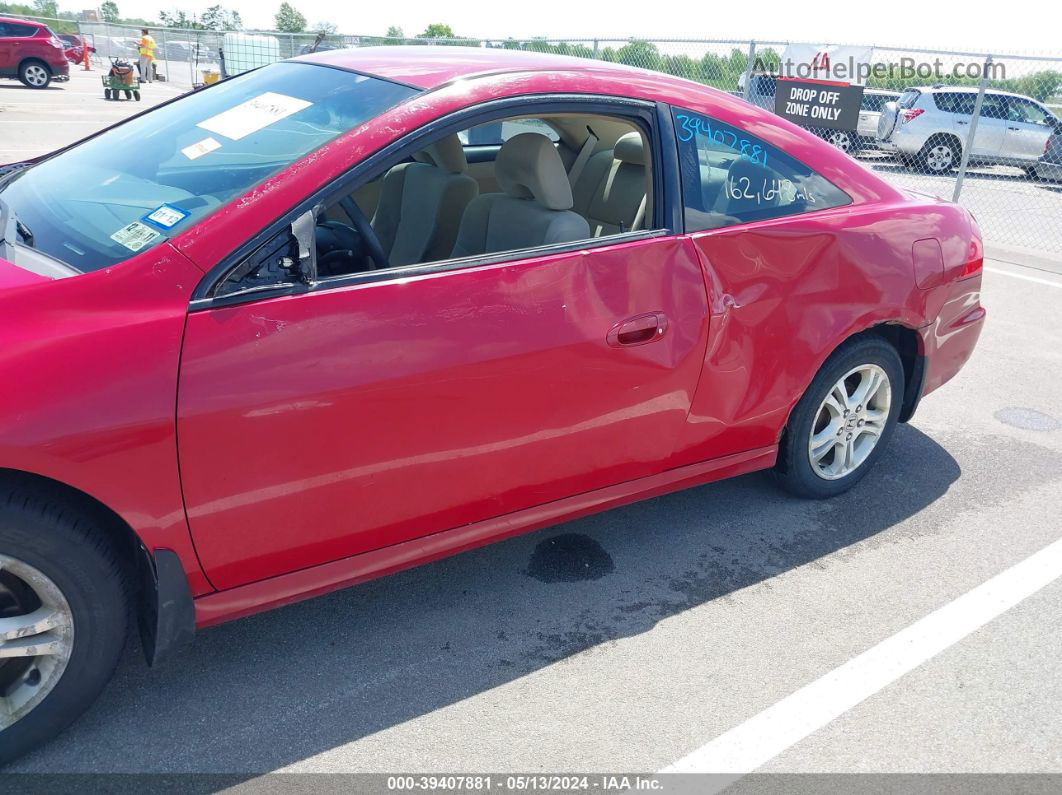 2007 Honda Accord 2.4 Lx Red vin: 1HGCM72367A016050