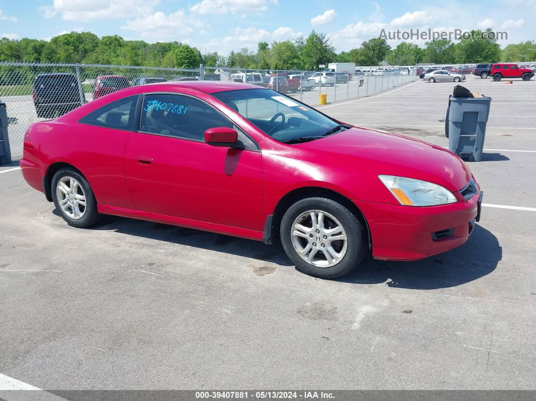 2007 Honda Accord 2.4 Lx Red vin: 1HGCM72367A016050