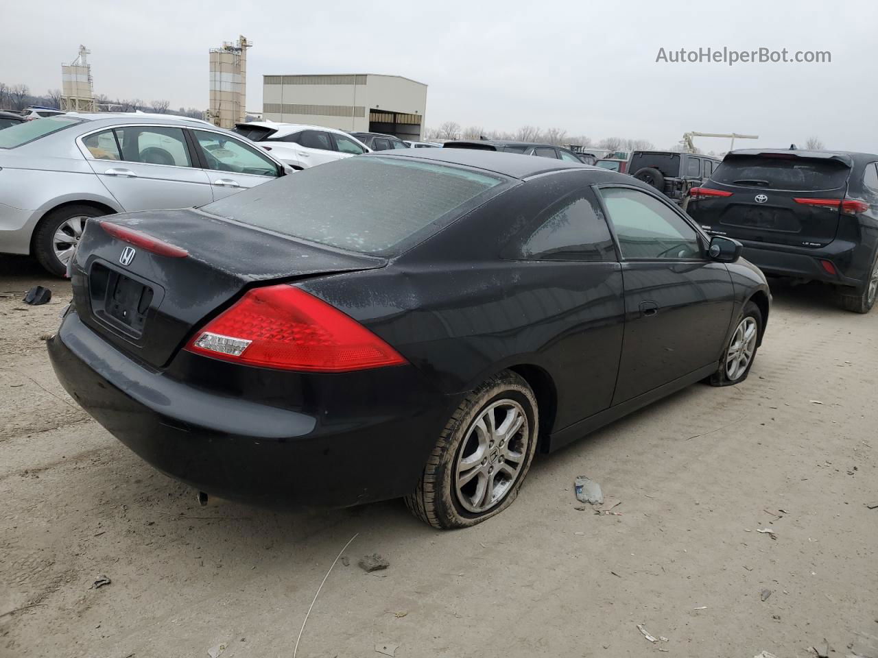 2007 Honda Accord Lx Black vin: 1HGCM723X7A013443