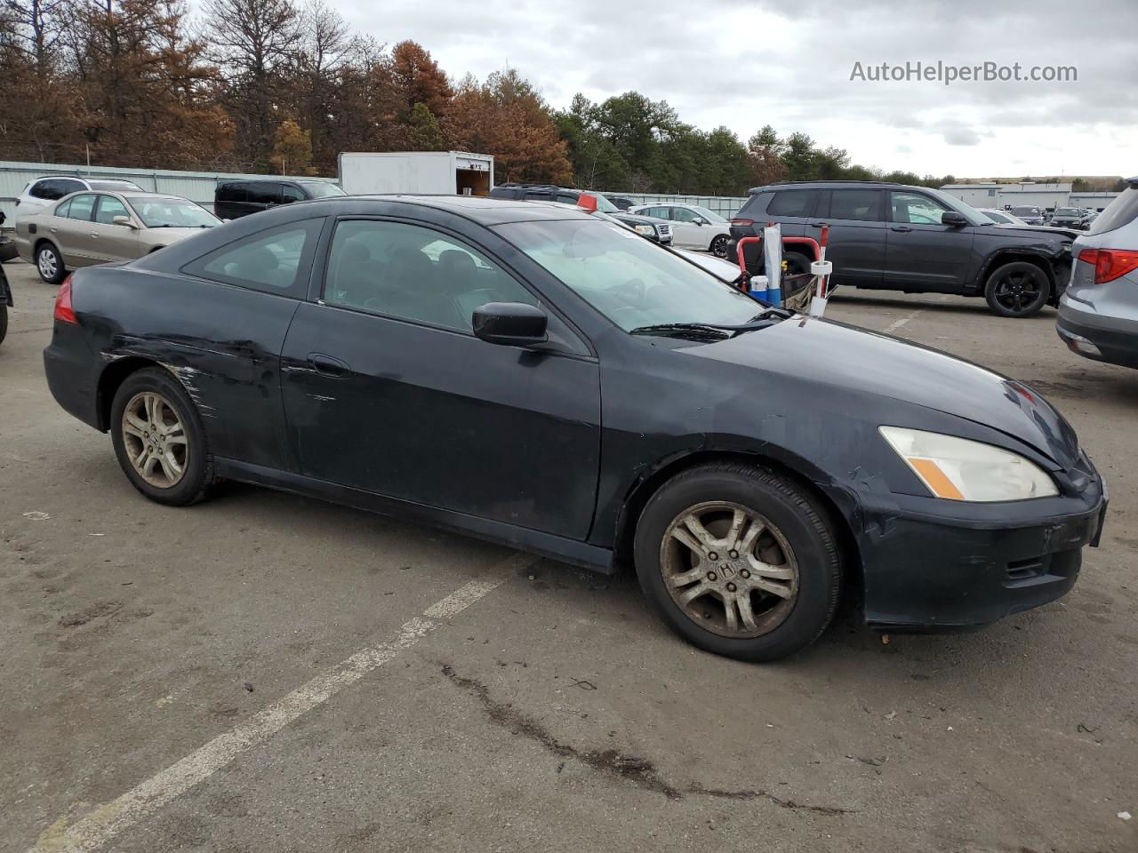 2007 Honda Accord Ex Black vin: 1HGCM72627A003063