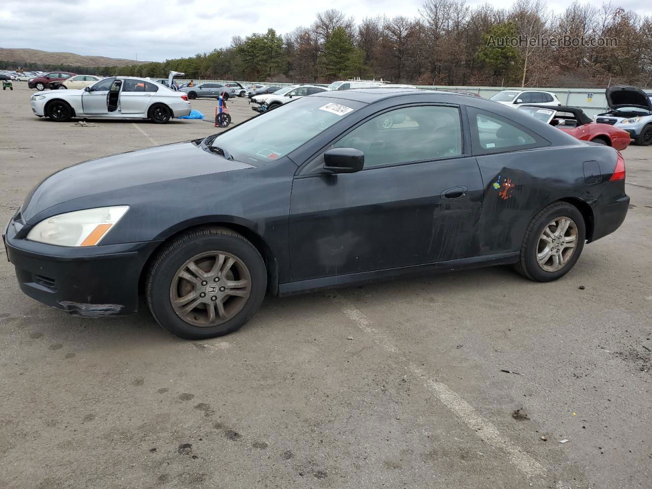 2007 Honda Accord Ex Black vin: 1HGCM72627A003063